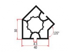 40方柱135°柱M043