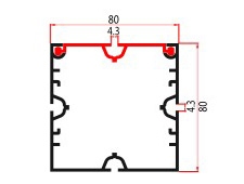 80开口方柱，开口方柱封盖M085，M085A