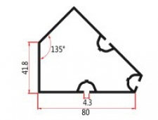 80方柱135°柱M083