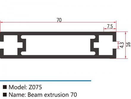 70双槽大孔扁铝Z075